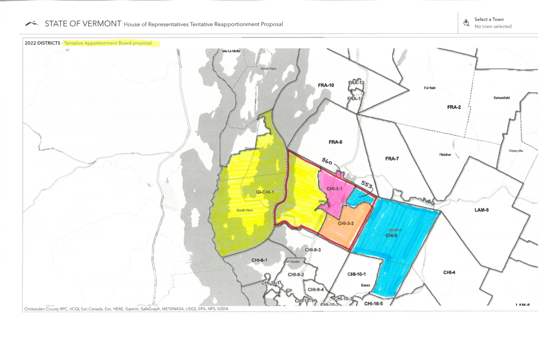 Tentative districts proposal from the LAB